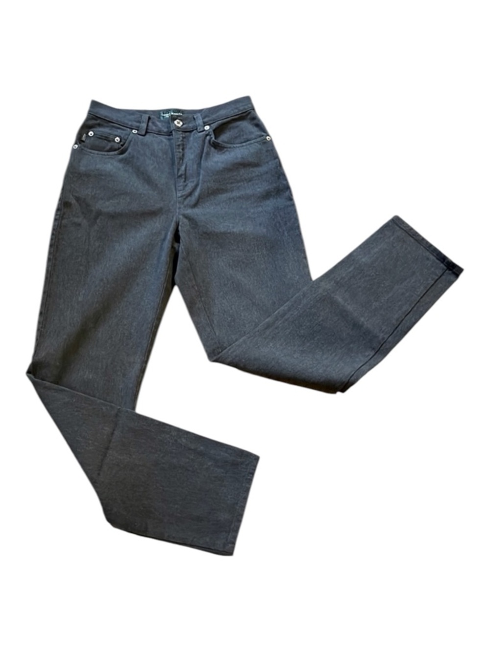 LAUREN JEANS CO. BY RALPH LAUREN HIGH RISE JEANS DARK GRAY SIZE 4
